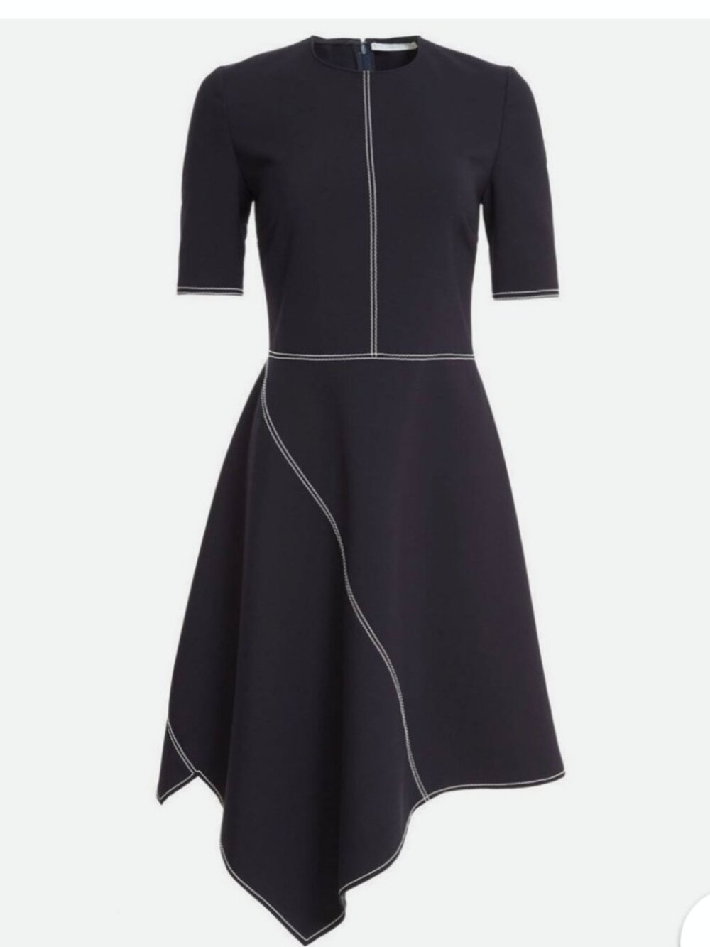 Stella McCartney Topstitch Asymmetrical Dress